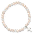Bracelet charme coque rose 925 cristaux perles croix enveloppe extensible enveloppe extensible