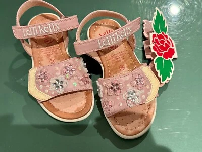 Designer Lelli Kelly Mandorlo VF1250 Pink White Sandals Shoes NEW Hand Beaded - Image 1 of 4