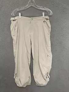 Lucy Womens Pants Size 10 White Travel Corp Ankle Tie up Adult - Picture 1 of 5