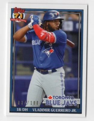 Vladimir Guerrero Jr. 2022 Topps Transcendent Through The Years Card 1991 /100 - Image 1 of 2