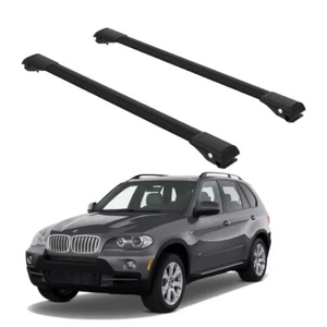 Roof Rack Rails Cross Bars Top Luggage Carrier BMW X5 E70 2007-2013 Black Set - Bild 1 von 20