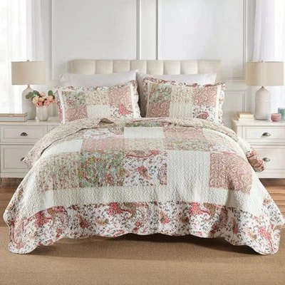  King Comforter Set for Bed - 100% Cotton Quilts King King(98"x106") Fenfang - Image 1 of 4