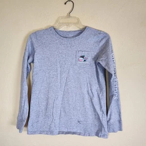 Vineyard Vines Junior's L/S T-Shirt large Merry Christmas Whale 36" Chest Crew - Picture 1 of 9
