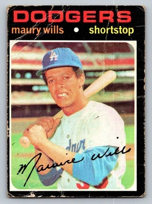 Tarjeta de béisbol vintage de Maury Wills Dodgers 1963 Topps #385 Foto 1 de 2