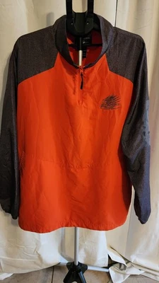 Quebra-vento masculino Holloway 3XL golfe atlético laranja e cinza 1/4 zíper manga longa - Imagem 1 de 4