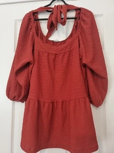 Ladies Rust Orange Peplum Top Size 22 From Pep & Co - Picture 1 of 1