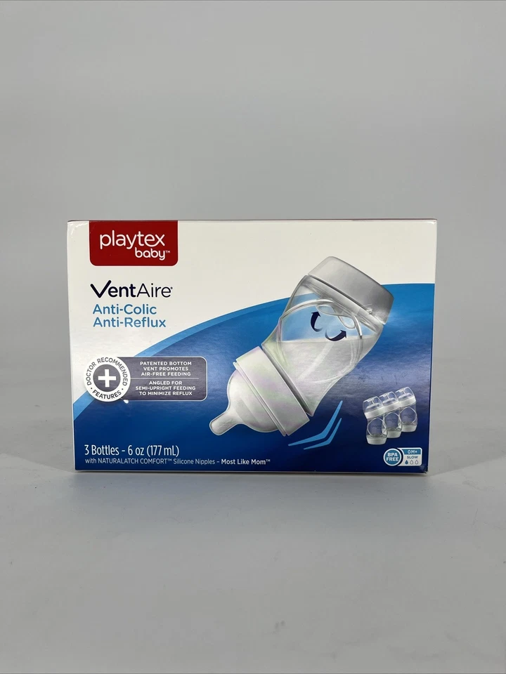 Playtex Baby VentAire Anti-Colic Anti-Reflux Bottles 3 Pack 6oz (177mL) - Image 1 of 2