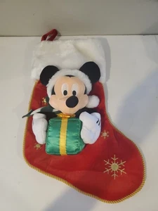 Disney Store exklusiver 3D Mickey Mouse Plüsch Weihnachtsstrumpf rot Geschenk 16 Zoll - Bild 1 von 7