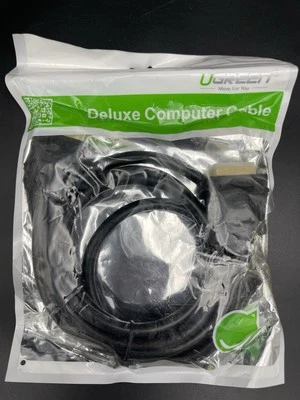 UGreen 5 feet Dual Link DVI-I (24+5 pin) Male to VGA Male Cable Adapter Black - Image 1 of 4