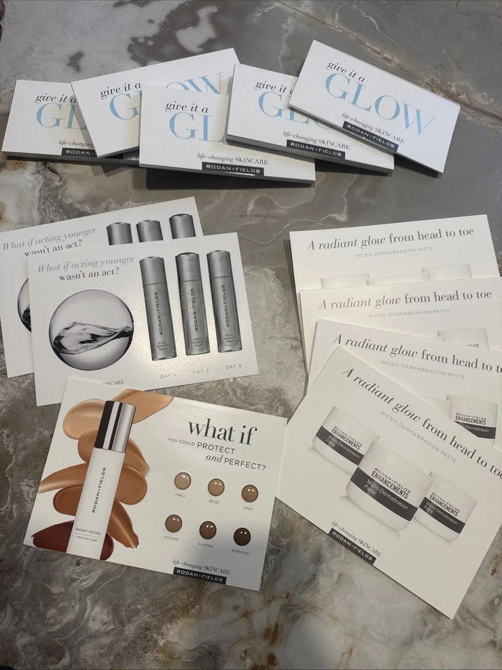 Rodan + Fields Mixed Lot Sample Kits - 12 Items Total! Serums, Cleansers, Makeup - Image 1 of 1