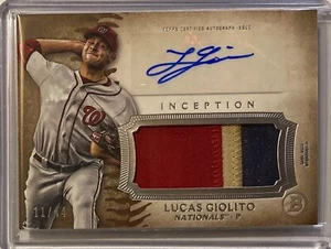 Lucas Giolito 2015 Bowman Inception IAP-LG #11/44 Auto Relic (White Sox) - Picture 1 of 2