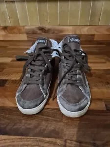 VINTAGE Y2K WOMEN'S VANS LONO HI TOP PLAID/CANVAS/SUEDE BROWN SNEAKERS UK SIZE 7 - Picture 1 of 6