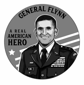 Trump 1 Oz .999 Silver Round Coin GENERAL FLYNN ~ A REAL AMERICAN HERO - Picture 1 of 2