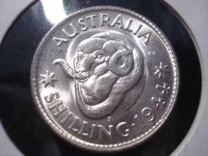 Australian 1944S Shilling Sterling Silver Coin GEM Choice Uncirculated (SA05) - Picture 1 of 2