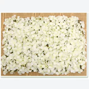 Nuevo Blanco 10* 24""x16"" Flor Artificial Pared Seda Tela Flor Fiesta Decoración EE. UU. - Imagen 1 de 8