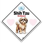 Shi Tzu On Board Car Sign, Shi Tzu Car Sign, Baby on Board Dog Sign For Shi Tzu