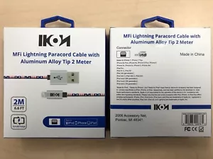 Ikon Premium Apple Certified 6FT Lightning Cable - Sync/Charge iPhone/iPad - Picture 1 of 8