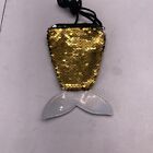 Mermaid Tail Black & Gold Flip Sequin Coin Purse Crossbody