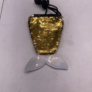 Mermaid Tail Black & Gold Flip Sequin Coin Purse Crossbody - Picture 1 of 6