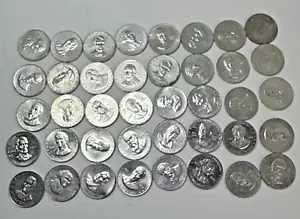 Vintage 1968 Shell Oil Mr. President Coin Game Lot Aluminum Of 40 Duplicates - Picture 1 of 18