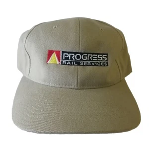 Progress Rail Services Ballcap Hat Cap Beige Tan Metal Buckle - Picture 1 of 7