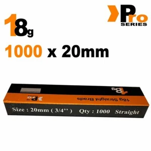 18g 1000 x 20mm Brad Nails,(for Nailers, Paslode,Dewalt,s3,ProSeries Silverline) - Picture 1 of 1