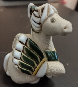 Vintage Artesania Rinconada Baby Pegasus Horse Figurine Green Retired - Picture 1 of 5