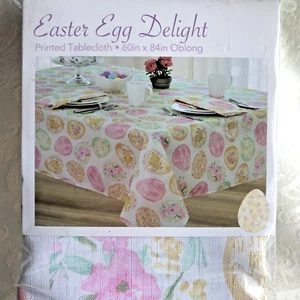 Mantel de tela de Pascua 100 % poliéster 60 x 84 oblongo Elrene moda para el hogar - Imagen 1 de 9