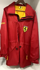 Vintage Men's FERRARI Long Jacket (licensed Ferrari) Size L - FULL ZIP - Bild 1 von 12