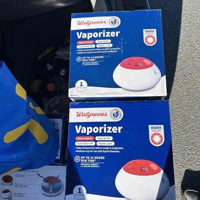 2 X Vaporizer Warm Steam Easy Fill Auto Shut-Off Night Light 1.1 Gallon Capacity - Image 1 of 4