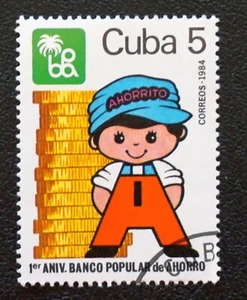 sCUBA Sc#  2707  BANCO POPULAR de AHORRO money bank 1984  used cto - Picture 1 of 1