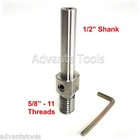 Dry Core Bit Adapter: Convert 5/8”-11 Arbor to 1/2” Shank for Electric Drill