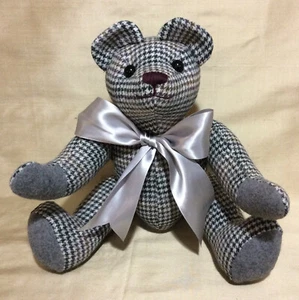 Abrigo deportivo de lana reciclada Oso de peluche - Hecho a mano, totalmente articulado y ojos de cristal - Imagen 1 de 6