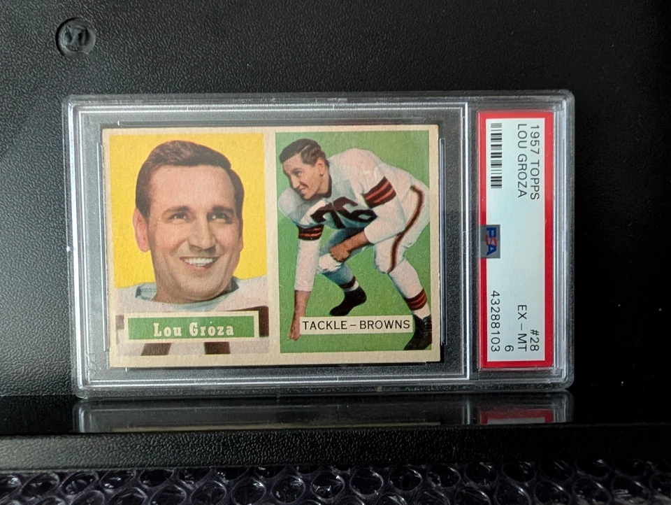 1957 TOPPS LOU GROZA #28 PSA 6 - Image 1 of 1