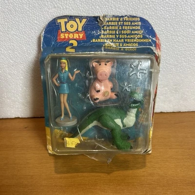 Disney Toy Story 2 Barbie Doll & Friends Figures Rex Hamm Vintage 90s Mattel - Immagine 1 di 4