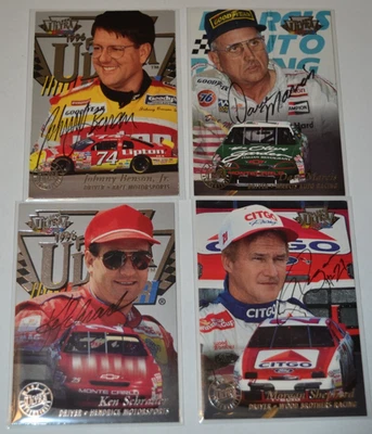 1996 Fleer Ultra NASCAR Auto X4 Morgan Shepherd Ken Schrader Benson Dave Marcis - Image 1 of 2