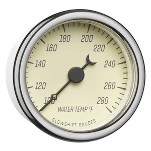 GlowShift Antique Classic Series Water Coolant Temp Vintage Gauge Kit w Sensor - Imagen 1 de 7