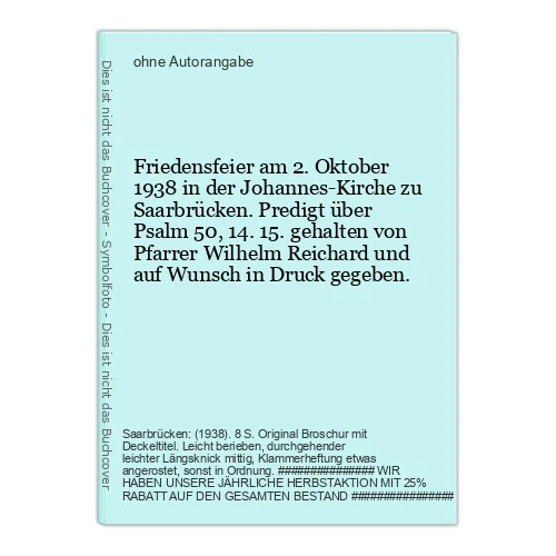 Peace Celebration on 2nd October 1938 at Johannes - Image 1 of 1