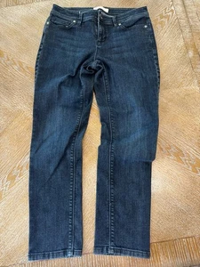 J. Jill blau Denim authentische Passform schmales Bein Hose Größe 4P Taille 30” Schrittlänge 26” - Bild 1 von 5