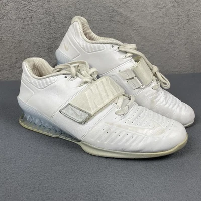 Nike Romaleos 2 Shoes Mens Size 10 White Weightlifting Powerlifting Strap Gym - Image 1 of 4