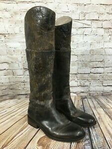 STEVEN by Steve Madden "REINS" Brown Leather Distressed Knee High Boots 6 M