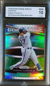 2020 Panini Prizm #B-4 Vladimir Guerrero Jr. Brilliance Red White Blue Prizm - Picture 1 of 2