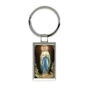 Our Lady Lourdes : Catholic Keychain Religious Virgin Saint Mary Gift - Picture 1 of 1