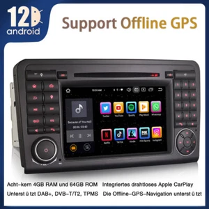 8-Core Android 14 Car Stereo for Mercedes Benz ML-Class W164 GL-Class X164 DAB+ - Picture 1 of 13