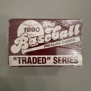 1990 Topps Baseball Picture Cards “Traded Series” Open Box Complete 132 Cards - Picture 1 of 4