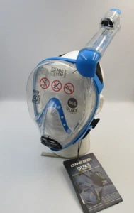 Cressi Duke Dry Full Face Mask Clear/Blue  Panoramic View Fog Stop Size M/L - Picture 1 of 10