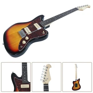 6 String Electric Guitar w/ Soapbar Single Coil Pickup & Basswood Body Sunburst - Picture 1 of 6