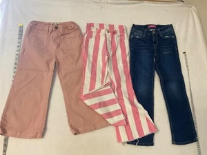 3 Pair Girls Jeans Bell, Wide Leg Sz 7 - Picture 1 of 14