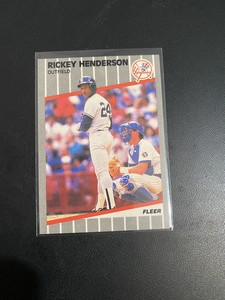 1989 Ricky Henderson Fleer 🔥BEAUTY!🔥📈⚾️🔥