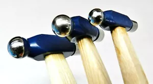 Ball Peen Hammer Set 3 Ball Pein Hammers 1oz 2oz 4oz Hobby Craft Jewelry Making - Picture 1 of 8